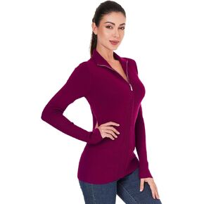 AmélieBoutik Women Stand Collar Zip up Knit Long Sleeve Cardigan Sweater Jackets