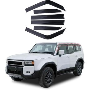 Side Window Deflectors Rain Guards Compatible with Toyota Land Cruiser 250 Prado/Lex-@us GX 2024 2025, ABS Outside Mount Rain Guards, Rain Guards for Car Windows, 6PCS