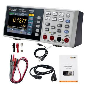 OWON Desktop Digital Multimeter with 3.5-inch LCD Display, Measures AC/DC Current, Voltage, and Temperature with True RMS Capability,Designed for Laboratories, Instruments, and Factories XDM1041
