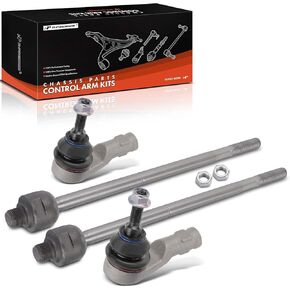 A-Premium Set of 4, Front Inner and Outer Tie Rod End Kit, Compatible with Land Rover LR3 2005 2006 2007 2008 2009