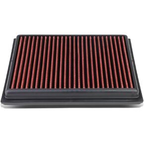 DNA Motoring AFPN-214-RD Clean Air Washable Drop In Panel Air Filter Enhance Engine Performance Power & Acceleration Improve [Compatible with 2013-2018 Nissan Altima 2.5L L4 Gas]