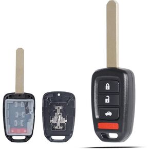 Key Fob Shell Case Replacement Fits for Honda Accord Civic CRV HRV 2013-2021 Keyless Entry Remote Control 4 Button Pad Cover MLBHLIK6-1TA MLBHLIK6-1T