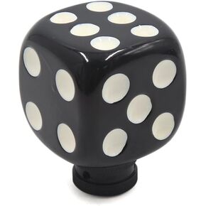 uxcell Black White Dice Design Manual Gear Shift Lever Knob for Car Vehicle Auto
