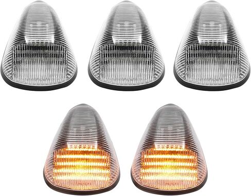 5PCS Amber Smoke LED Cab Roof Light Compatible with F250 350 450 550 Super Duty1999-2016 F650 2016-2023 F650/750Chassis2004-2017 E150/250/350/450 2005-2023 LCF C450 C550 2006-2009 Cab Roof Lamp in Kuwait