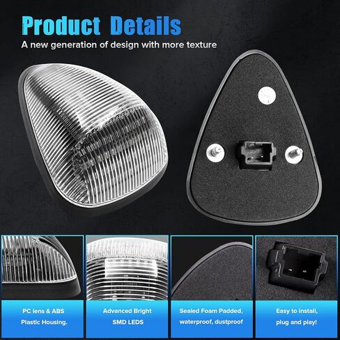 5PCS Amber Smoke LED Cab Roof Light Compatible with F250 350 450 550 Super Duty1999-2016 F650 2016-2023 F650/750Chassis2004-2017 E150/250/350/450 2005-2023 LCF C450 C550 2006-2009 Cab Roof Lamp in Kuwait