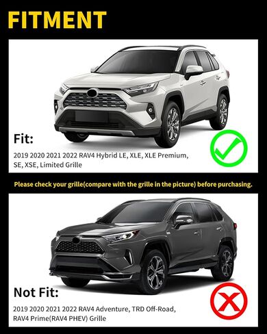 Amber LED Lights 4PCS Front Grille Raptor Lamps Car Accessories with Harness and Fuse, Compatible with 2019 2020 2021 2022 Toyotaa RAV4 Hybrid LE, XLE, XLE Premium, SE, XSE, Limited in Saudi Arabia