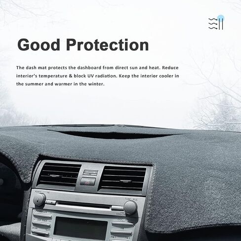 auovo Dashboard Cover Mat Compatible with Toyota Camry 2007-2011 Accessories Sunshade Protector Anti-Slip Dash Carpet Cover in Saudi Arabia