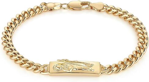 HZMAN Saint Jude Bracelet for Women Dainty Retro Religious 14K Gold Plated Cubic Zirconia St Jude Thaddaeus Link Bracelet Jewelry Gift in Saudi Arabia