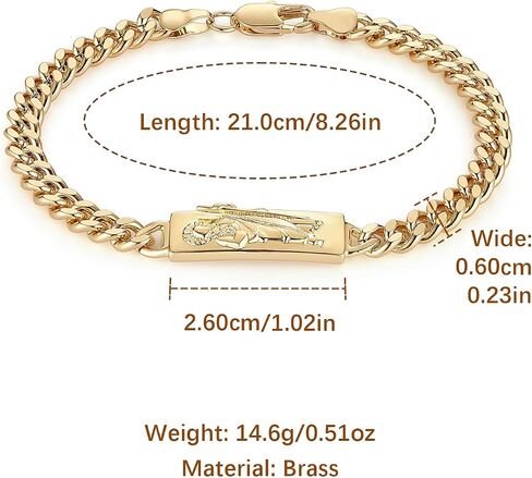 HZMAN Saint Jude Bracelet for Women Dainty Retro Religious 14K Gold Plated Cubic Zirconia St Jude Thaddaeus Link Bracelet Jewelry Gift in Saudi Arabia