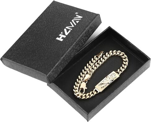 HZMAN Saint Jude Bracelet for Women Dainty Retro Religious 14K Gold Plated Cubic Zirconia St Jude Thaddaeus Link Bracelet Jewelry Gift in Saudi Arabia