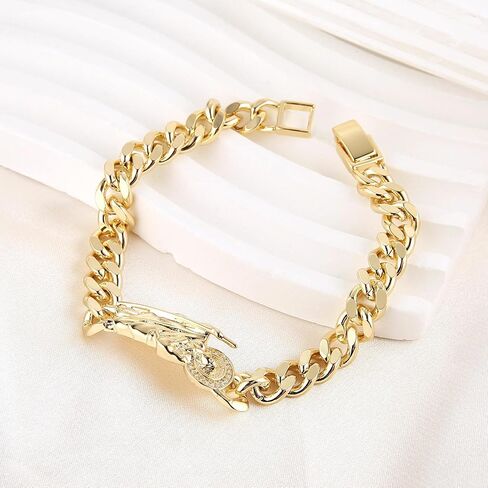 HZMAN Saint Jude Bracelet for Women Dainty Retro Religious 14K Gold Plated Cubic Zirconia St Jude Thaddaeus Link Bracelet Jewelry Gift in Saudi Arabia