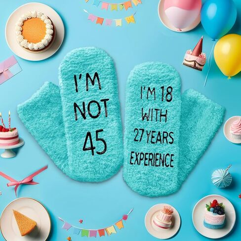 HAPPYPOP 44th Years Old Birthday Gifts for Women - Socks for 44 Year Olds, Gift Ideas for 44 Year Olds, Best Gifts for 44 Year Old Woman in Saudi Arabia