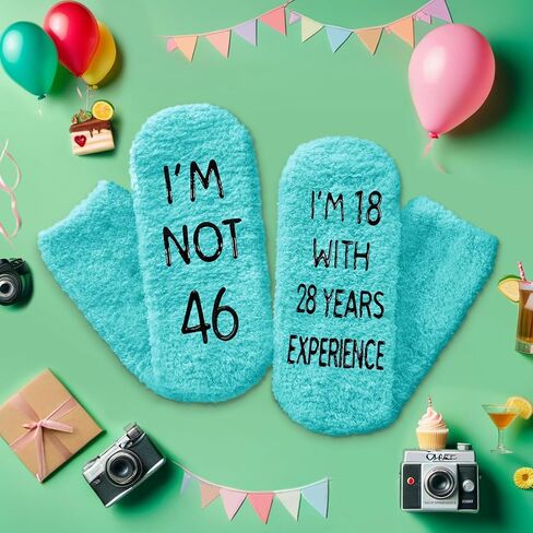 HAPPYPOP 44th Years Old Birthday Gifts for Women - Socks for 44 Year Olds, Gift Ideas for 44 Year Olds, Best Gifts for 44 Year Old Woman in Saudi Arabia