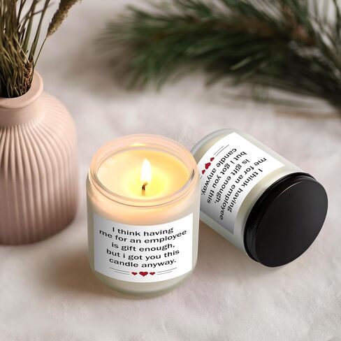 LiqCool Boss Gifts for Women, Funny Boss Christmas Gift, Cool Gifts for World Best Bosses Manager Boss Lady, Great Lavender Scented Candle Gifts for Christmas Birthday Boss Day(7 Oz, White) in Saudi Arabia