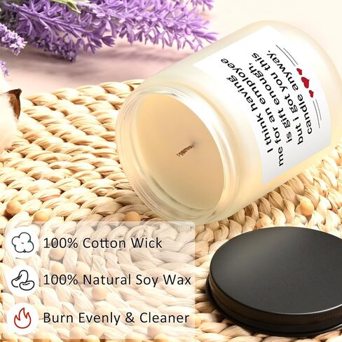 LiqCool Boss Gifts for Women, Funny Boss Christmas Gift, Cool Gifts for World Best Bosses Manager Boss Lady, Great Lavender Scented Candle Gifts for Christmas Birthday Boss Day(7 Oz, White) in Saudi Arabia