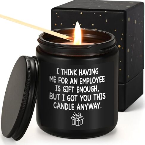 LiqCool Boss Gifts for Women, Funny Boss Christmas Gift, Cool Gifts for World Best Bosses Manager Boss Lady, Great Lavender Scented Candle Gifts for Christmas Birthday Boss Day(7 Oz, White) in Saudi Arabia