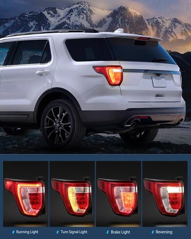 مجموعة الضوء الخلفي Nilight متوافقة مع 2011 2012 2013 2014 2015 Ford Explorer استبدال المصباح الخلفي طراز OE مع مصابيح LED وهالوجين جانب السائق in Kuwait
