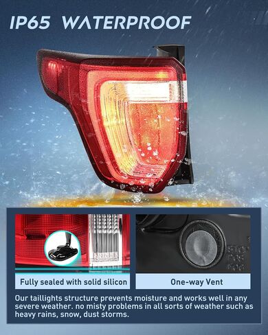 مجموعة الضوء الخلفي Nilight متوافقة مع 2011 2012 2013 2014 2015 Ford Explorer استبدال المصباح الخلفي طراز OE مع مصابيح LED وهالوجين جانب السائق in Kuwait