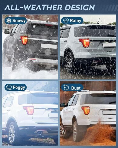 مجموعة الضوء الخلفي Nilight متوافقة مع 2011 2012 2013 2014 2015 Ford Explorer استبدال المصباح الخلفي طراز OE مع مصابيح LED وهالوجين جانب السائق in Kuwait