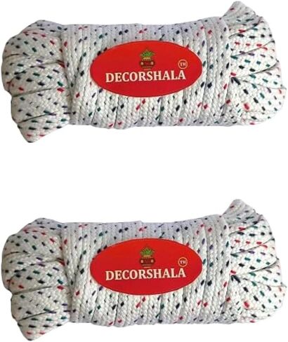 ندى بيجامة دوري بخيوط متعددة الألوان من القطن للملابس الهندية والفساتين الهندية، بيجامة، ليهانجا، ساري باتيكوت، سراويل مع عصا (عبوة من قطعتين) in Kuwait