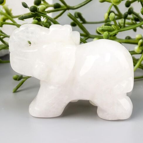 Green Elephant Ornament, Elephant Statue, Jade Stone Handcraft Natural Green Jade Stone Elephant Statue Decor Toys in Hand Home Décor Accents Sculptures in Saudi Arabia