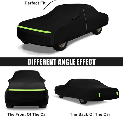 غطاء سيارة مقاوم للماء من SAPUBK متوافق مع ملحقات 1977-1996 Chevy Caprice 2/4 باب كوبيه/سيدان، أغطية سيارات كلاسيكية لجميع الأحوال الجوية مع باب داخلي من القطن والسحاب للحماية من المطر الثلجي in Kuwait