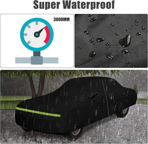 غطاء سيارة مقاوم للماء من SAPUBK متوافق مع ملحقات 1977-1996 Chevy Caprice 2/4 باب كوبيه/سيدان، أغطية سيارات كلاسيكية لجميع الأحوال الجوية مع باب داخلي من القطن والسحاب للحماية من المطر الثلجي in Kuwait