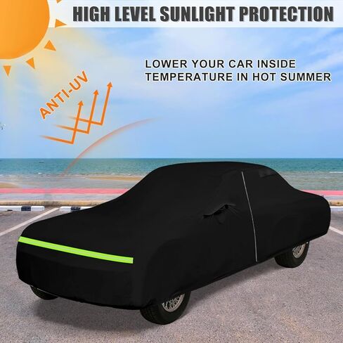غطاء سيارة مقاوم للماء من SAPUBK متوافق مع ملحقات 1977-1996 Chevy Caprice 2/4 باب كوبيه/سيدان، أغطية سيارات كلاسيكية لجميع الأحوال الجوية مع باب داخلي من القطن والسحاب للحماية من المطر الثلجي in Kuwait