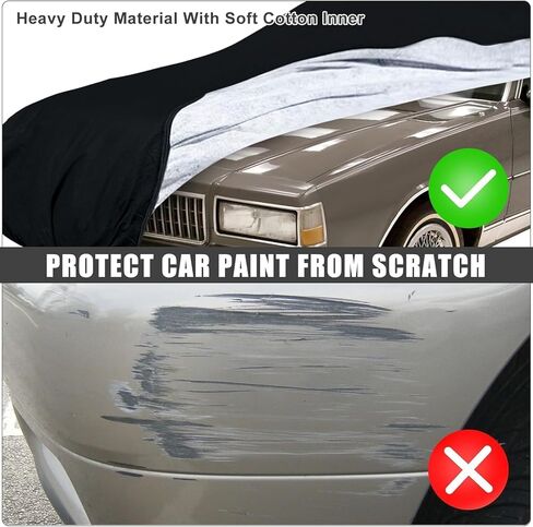 غطاء سيارة مقاوم للماء من SAPUBK متوافق مع ملحقات 1977-1996 Chevy Caprice 2/4 باب كوبيه/سيدان، أغطية سيارات كلاسيكية لجميع الأحوال الجوية مع باب داخلي من القطن والسحاب للحماية من المطر الثلجي in Kuwait