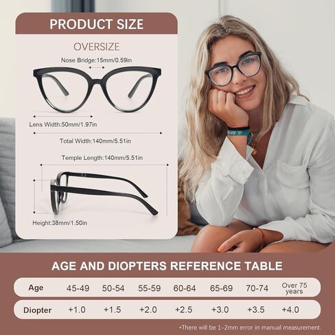 KoKoBin Cat Eye Reading Glasses for Women 3 Pack Stylish Design lue Light Blocking Spring Hinges Readers in Kuwait
