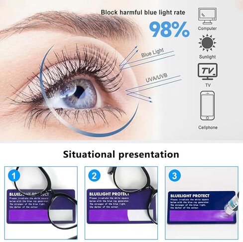 KoKoBin Cat Eye Reading Glasses for Women 3 Pack Stylish Design lue Light Blocking Spring Hinges Readers in Kuwait