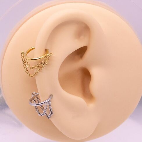 16G 316L متمحور الحاجز الدائري استرخى سلسلة الأنف الدائري الجراحية الصلب Daith أقراط محارة Daith الزنمة الزنمة ثقب المجوهرات الصغيرة هوب القرط in Kuwait