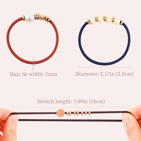Hair Ties Bracelet Boho Hair Tie for Women Thick Hair, Lolalet Super Cute Soft Braided Hair Elastics Bands, Strong No Pull Nylon Hair Ponytail Holder for Thin Long Curly Hair -12 Pcs, Style F in Saudi Arabia
