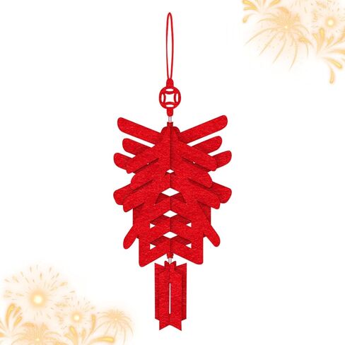 Hying Chinese New Year Hanging Decorations Spring Festival Hanging Ornament 2025 Snake New Year Banner Garland Chinese Lunar Year Hanging Bunting Ornaments for Home Front Door Window Decorations in Kuwait
