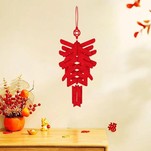 Hying Chinese New Year Hanging Decorations Spring Festival Hanging Ornament 2025 Snake New Year Banner Garland Chinese Lunar Year Hanging Bunting Ornaments for Home Front Door Window Decorations in Kuwait