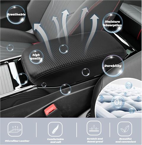 SHAOHAO Car Armrest Cover for 2023 2024 Volkswagen ID.4 (Standard, Pro, S, Pro S, Pro S Plus) Center Console Cover ID4 Accessories 2023 2024 Console Lid Seat Protector for Volkswagen ID.4 2023 2024 in Saudi Arabia