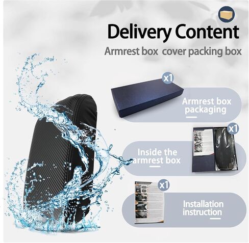 SHAOHAO Car Armrest Cover for 2023 2024 Volkswagen ID.4 (Standard, Pro, S, Pro S, Pro S Plus) Center Console Cover ID4 Accessories 2023 2024 Console Lid Seat Protector for Volkswagen ID.4 2023 2024 in Saudi Arabia