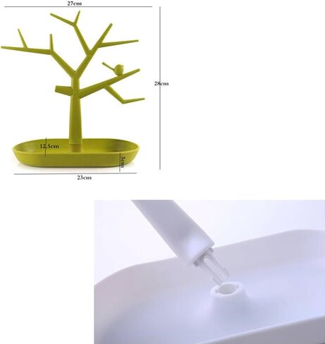 Stand Jewelry Display,9.8x10.6 Inch Birds Tree Jewelry Tree Organizer,Necklaces and Earrings Ring Tree Holder Display Jewelry Tower Tree (Black) in Saudi Arabia