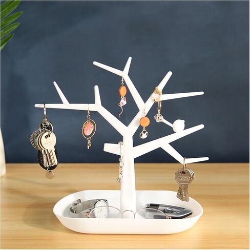 Stand Jewelry Display,9.8x10.6 Inch Birds Tree Jewelry Tree Organizer,Necklaces and Earrings Ring Tree Holder Display Jewelry Tower Tree (Black) in Saudi Arabia