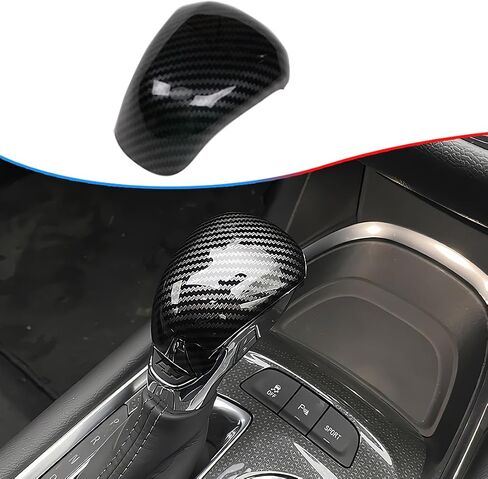 Gear Shift Knob Head Cover, for Chevrolet Malibu 2016 2017 2018 2019 2020 2021 2022 2023 2024 Car Sport Interior Accessories -Carbon Fiber in Kuwait
