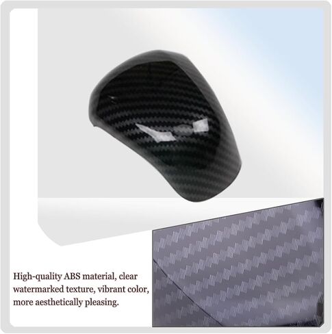 Gear Shift Knob Head Cover, for Chevrolet Malibu 2016 2017 2018 2019 2020 2021 2022 2023 2024 Car Sport Interior Accessories -Carbon Fiber in Kuwait