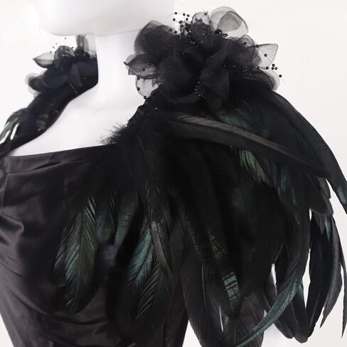 HOMELEX Shoulder Pad with Feathers Wings - Feather Harness Carnival Costumes for Women Masquerade Ball Raven Costume in Saudi Arabia