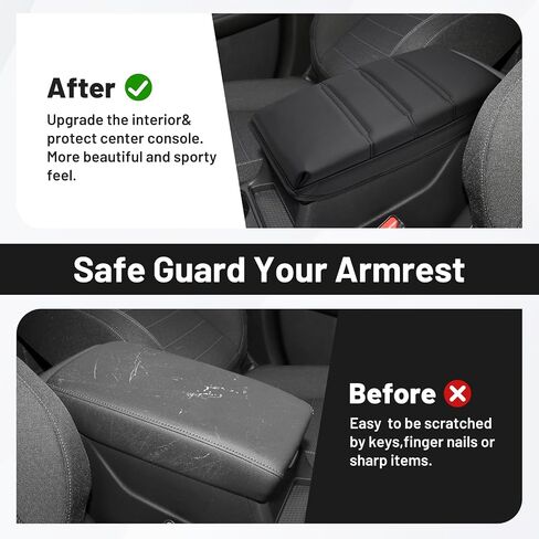 Autorder Center Console Cover for 2023 2024 2025 Honda HRV HR-V Accessories Armrest Cushion Cover Nappa Leather Middle Console Covers HRV Console Cushion Pad Anti-Scratch in Kuwait