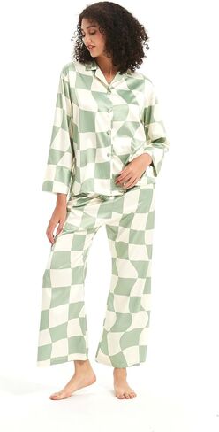 Matte Satin Long Pajama Set in Saudi Arabia