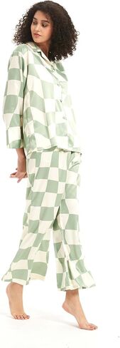 Matte Satin Long Pajama Set in Saudi Arabia