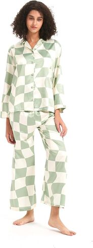 Matte Satin Long Pajama Set in Saudi Arabia