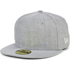 New Era Blank Custom 59FIFTY Fitted Flat Bill Cap, Brown