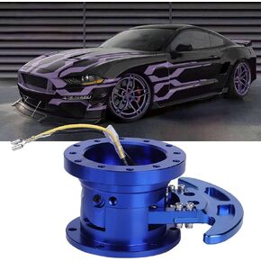 Tilt Flipped Racing Steering Wheel Quick Release Hub Kit Removable Adapterautomotive Steering Wheels No Complicated Tools Convenient for Using (Blue)