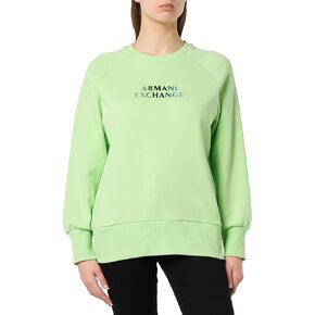 Armani Exchange Women's Metallic Logo Terry Crewneck Pullover Sweatshirt