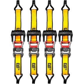 Cat 4 Piece Ratchet Tie Down Set with Soft Loops - 16 Feet x 1-1/4 Inches (1000/3000) - 980096N